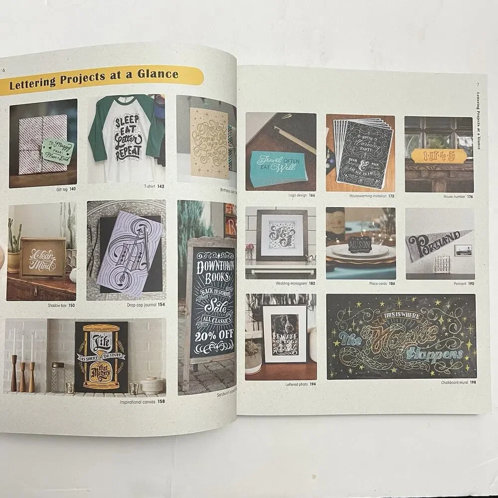 Awesome Book of Hand and Chalk Lettering Paperback How To Book by Dina Rodriguez - Picture 5 of 9